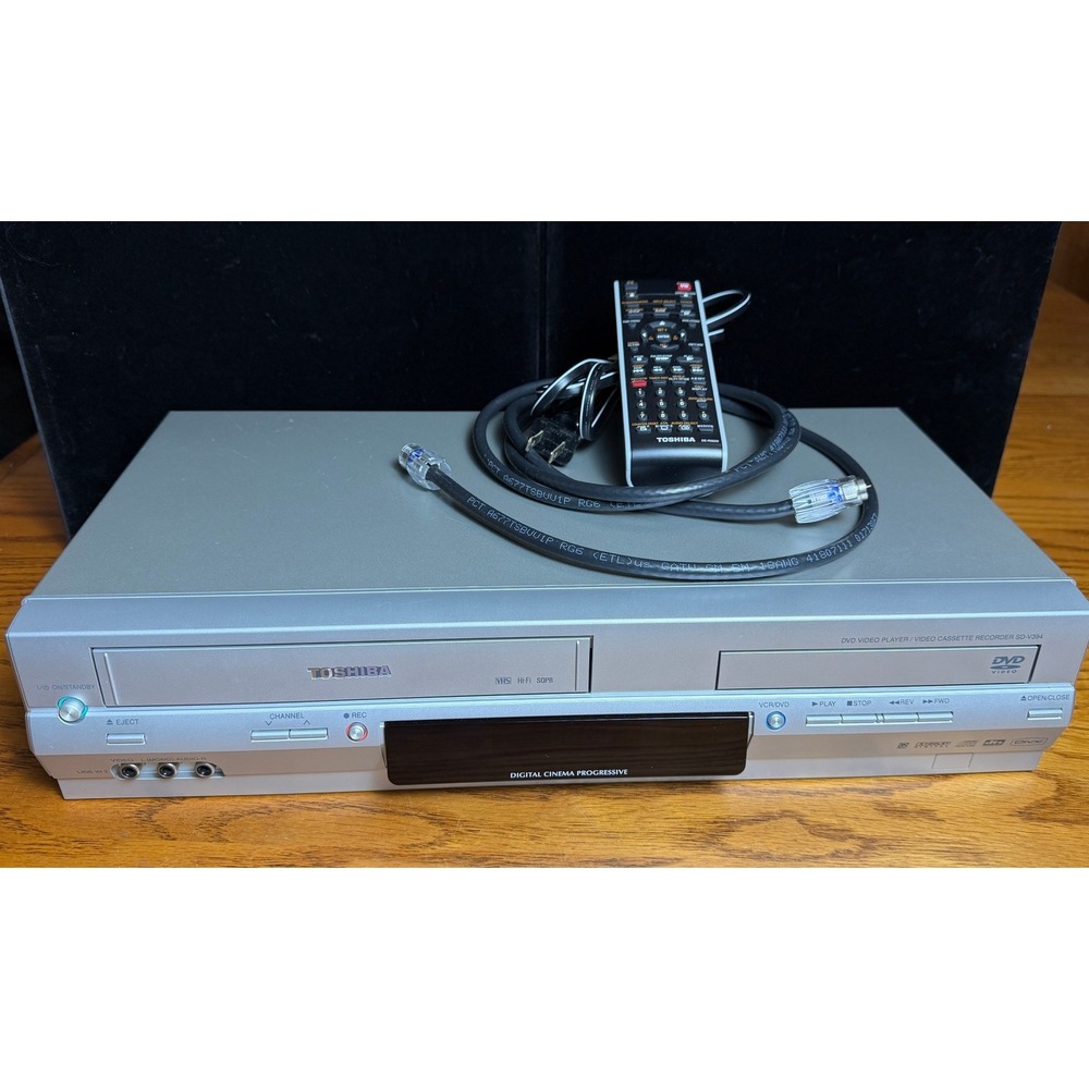 Toshiba SD-V394SU DVD VCR Combo Player-Digital, Progressive Remote, WORKS
